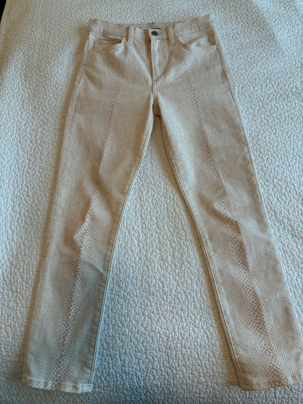 Joe's Jeans Neutral Snake-Print High-Rise Skinny Jeans